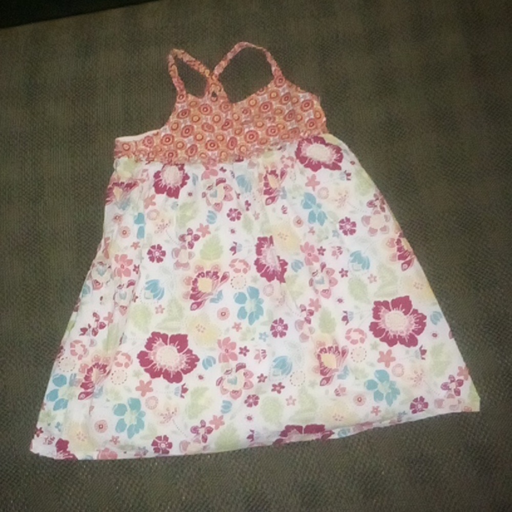 Cherokee girls toddler pink flower dress size 18m